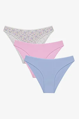 Penti Violet Daisy 3lü Çok Renkli Slip Külot
