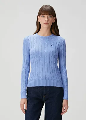 Polo Ralph Lauren Mavi Saç Örgülü Triko