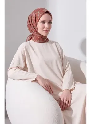 Silk Home Soft Eşarp Vintage Floral Koyu Turuncu