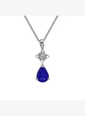 Ariş 0.84 Karat Pırlanta Safir Kolye