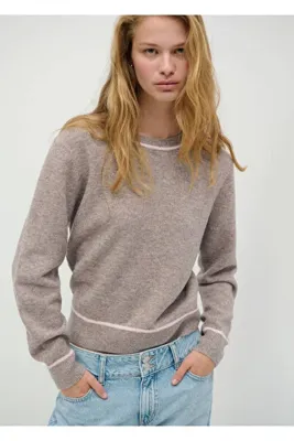 Mango Teen Kontrast detaylı kazak