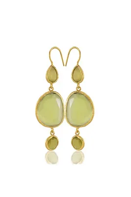 Design by Kadir Kadir Jewellery 22 Ayar Altına Kaplama Kadın Sallantılı Küpe -El İşçiliği Ve Hipoalerjenik Küpe