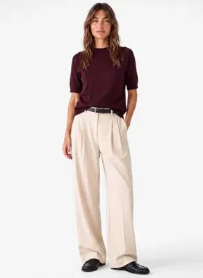 Koton 7WAK90054HT Bordo Kadın Dik Yaka Regular Fit Triko Kazak