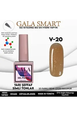 gala smart vitraj gel polish kalıcı oje 10 ml.yarı şeffaf simli tonlar.. tnlgalasmartlara