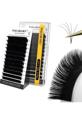Defnail Nagaraku Classic İpek Kirpik 0,07 Kalınlık D Kıvrım 14mm Uzunluk Eyelashes