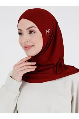 ec ecardin Hanfendy Atletik Çapraz Spor Hijab Bone - Bordo - ( ST044 ) , ( ID 7804406 )