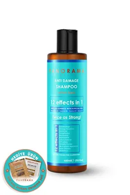PANORAMA PROFESSIONAL Anti Damage Kırılma Hasar Önleyici Şampuan 400ml Coconut, Marula, Hazelnut ve Macademia Yağları İçeren Koruyucu Formül