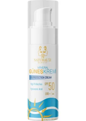 Natural'iz Beauty Mineral Güneş Kremi SPF 50 UVA UVB + Hyaluronic Acid 50 ml