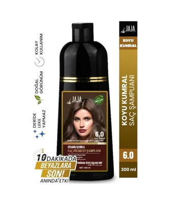 Jaja Vitamin İçerikli Saç Pigment Şampuanı Unisex 300 Ml 6.0 Koyu Kumral