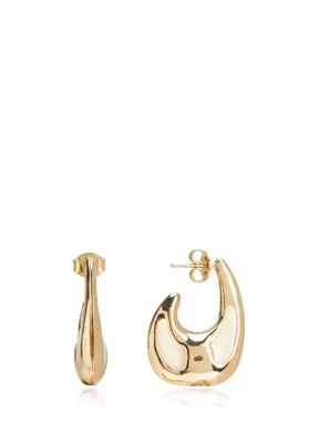 Beymen Club Gold Beyaz Mineli Kadın Oval Küpe