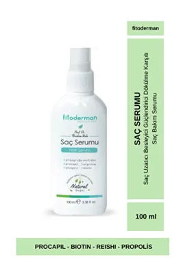 Fitoderman Saç Uzatıcı, Güçlendirici, Dökülme Karşıtı Bitkisel Saç Bakım Serumu 100 ml