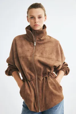 H&M Beli Büzgü Bağlı Oversize Ceket