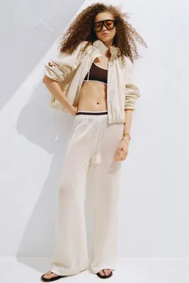 H&M Büzgü Bağlı File Pantolon