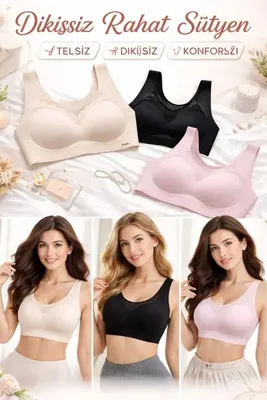 Ankaboss Geniş Askılı Bandeau Sütyen Büyük Göğüsler İçin Minimizer Dolgusuz Telsiz Dikişsiz Konfor Sütyen