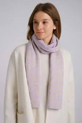 Sebir Moda Leopar Desenli Triko Atkı
