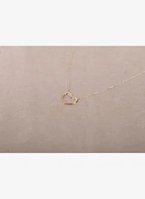 Safir Mücevher Lovely Altın Kalp Kolye