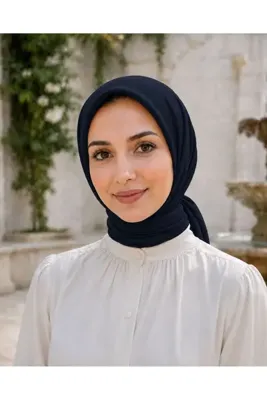 Genel Markalar Kadın Kendinden Dokulu Kare Eşarp – Kolay Şekil Alan Günlük Model