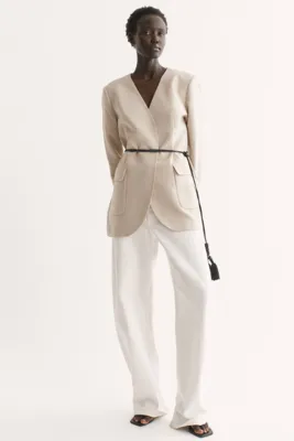 H&M Kuşaklı Oversize Blazer