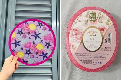 D2listone Doğal Handmade Süngerli Sabun, 135 Gr Gül Ağacı