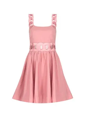 Selyns Pembe Kadın Bebe Yaka Fit Elbise SL000205004