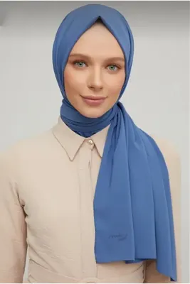 Armine Trend Medine Ipeği Şal Indigo