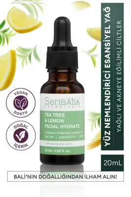Genel Markalar Yağlı ve Akne Eğilimli Ciltler için Doğal Derin Nemlendirici 20ml - Tea Tree & Lemon