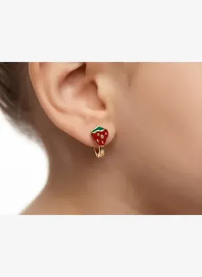 Safir Mücevher Çocuk Mineli Çilek Küpe