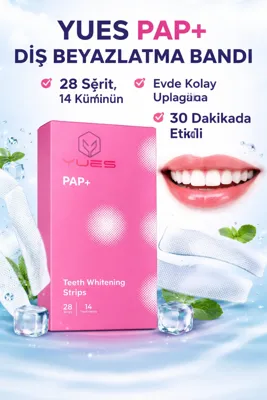Yues PAP+ Diş Beyazlatma Bandı 28 Şerit 14 Kullanım 30 Dakikada Etkili Teeth Whitening Strips