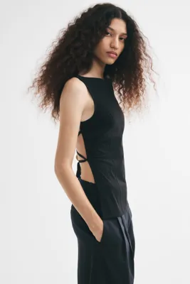 H&M Tie-detail boat-neck top