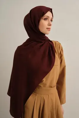 Armine Lyocell Şal - Zikzak Desen - ALY1-32 - Bordo