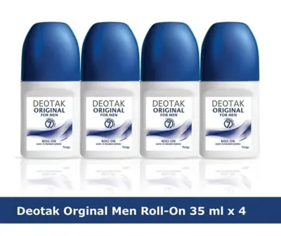DEOTAK Original For Men Roll-On Deodorant 35 ml x 4 Adet