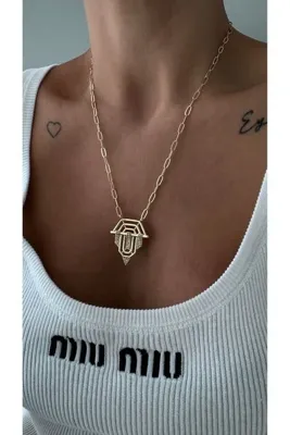 Vi store Çelik Leyla Kolye