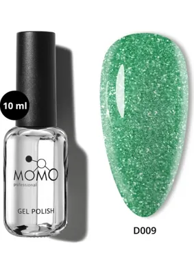 Momo Professional Disco Kalıcı Oje, D009, Yeşil, Reflective Flash Gel Polish, 10 ml