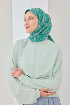 Silk Home Velora Eşarp Ethnic Parlak Yeşil