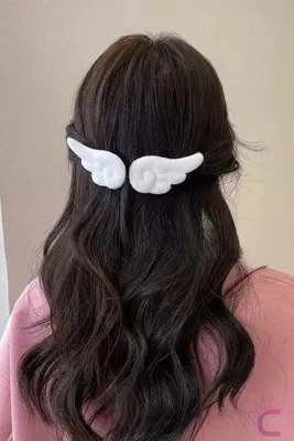 Cinderella 2'li Beyaz Melek Kanadı Tasarım Cosplay Saç Tokası - Y2k Kawaii Peluş Klipsli Pens Toka Seti