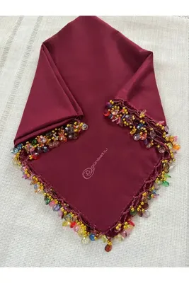 GÜNBATILI El işi 4 kenar oyalı yazma boncuklu
