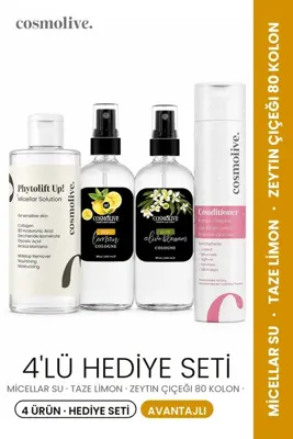 Cosmolive Makyaj Glikolik & Kolonya Taze & & Protein Kompleksi Anneler Günü Hediye Seti