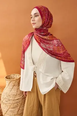 Silk Home Koyu Pembe Riva Terra Tencel Şal