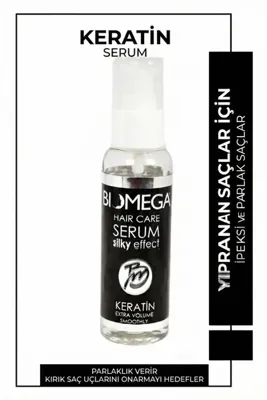 BIOMEGA Keratin Özlü Saç Bakım Serumu - Ekstra Hacim ve İpeksi Görünüm (100ml)