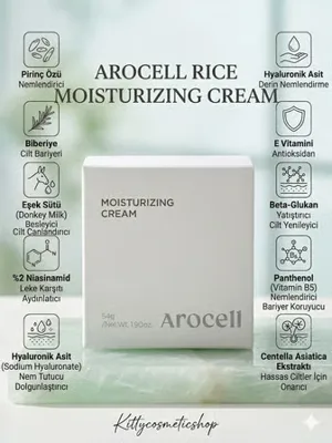 AROCELL Moisturizing Cream, 54 gr(Eşek Sütlü Yoğun Nemlendirici Bakım Kremi )