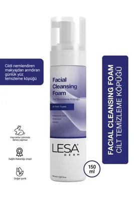 Lesaderm Yüz Temizleme Köpüğü Derinlemesine Temizlik ve Arındırma, Aydınlatıcı ve Nemlendirici Etki 150ml