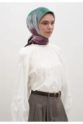 Fresh Scarfs Ombre Desen Pamuklu Viskon Eşarp Mint Yeşili