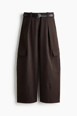 H&M Kemerli Kargo Pantolon