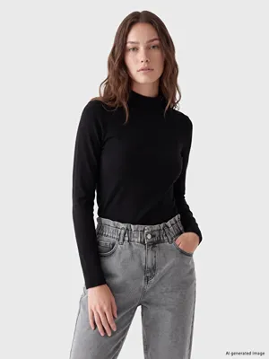 LCW Modest Dik Yaka Kadın Body