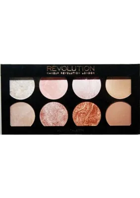 Makeup Revolution Revolution Ultra Allık Paleti Golden Sugar 8 Renkli Vegan ve Glutensiz Profesyonel Uygulama
