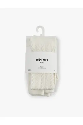 Koton Pamuklu Örgü Desenli Külotlu Çorap