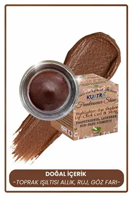 KUATRA Frankincense Shine Toprak Işıltılı Tint Dudak Yanak Ruj