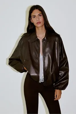 Bershka Şişme suni deri ceket