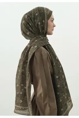 Fresh Scarfs Leana Desenli Pamuk Viskon Şal Vizon