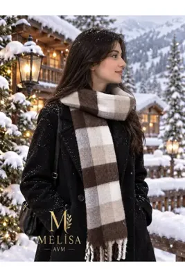 MELİSA AVM Puffy Yumuşak Dokulu Kadın Atkı Şal Omuz